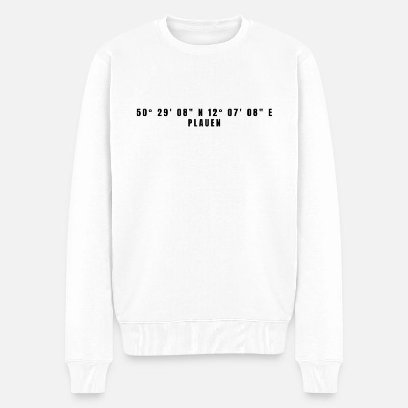 Coordonnées Plauen Saxe - Pull Premium bio Homme - blanc