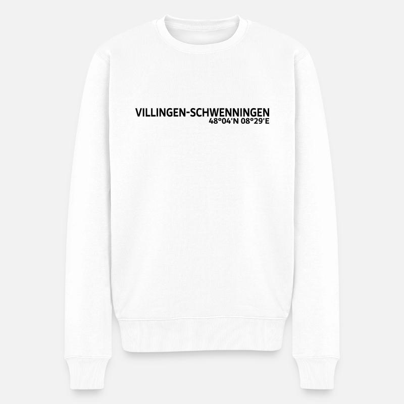 Coordonnées de Villingen-Schwenningen - Pull Premium bio Homme - blanc
