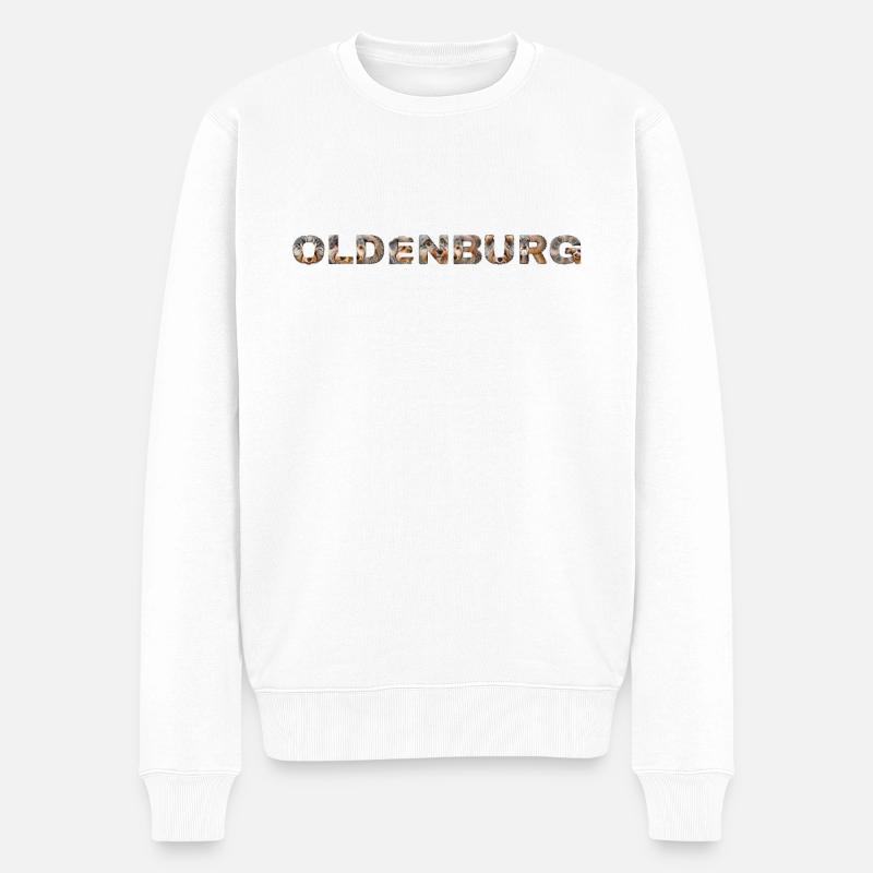 Oldenburg Hund - Männer Premium Bio Pullover - Weiß