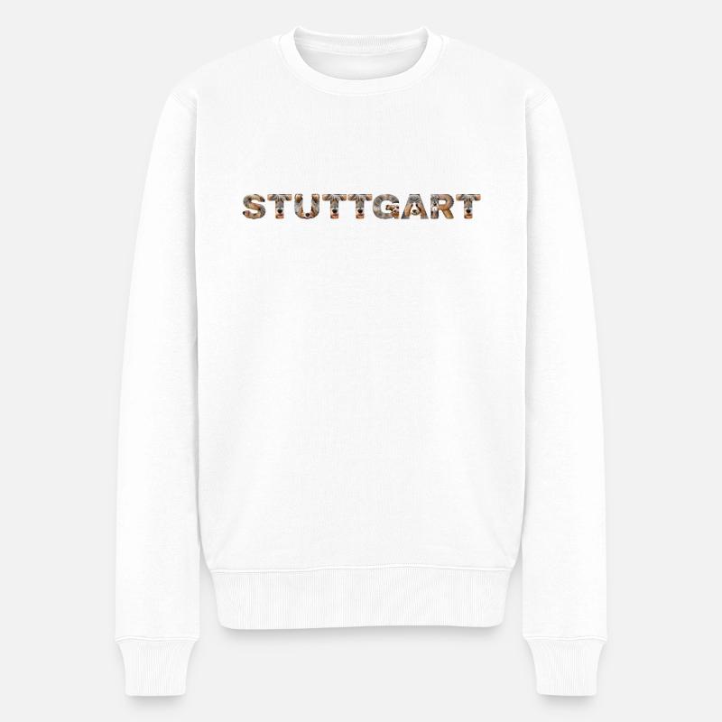 Stuttgart Hund - Männer Premium Bio Pullover - Weiß