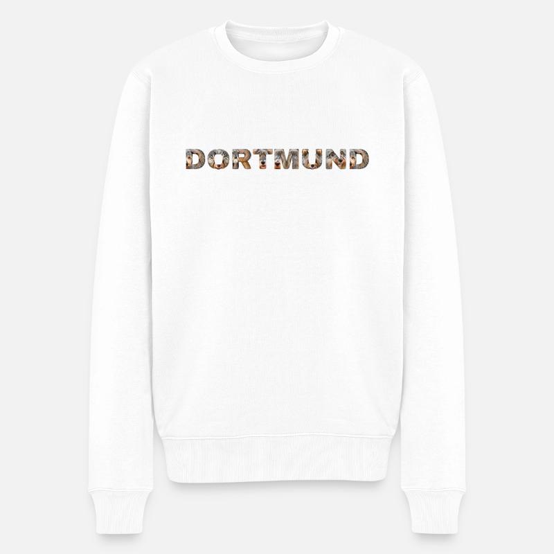 Dortmund Hund - Männer Premium Bio Pullover - Weiß