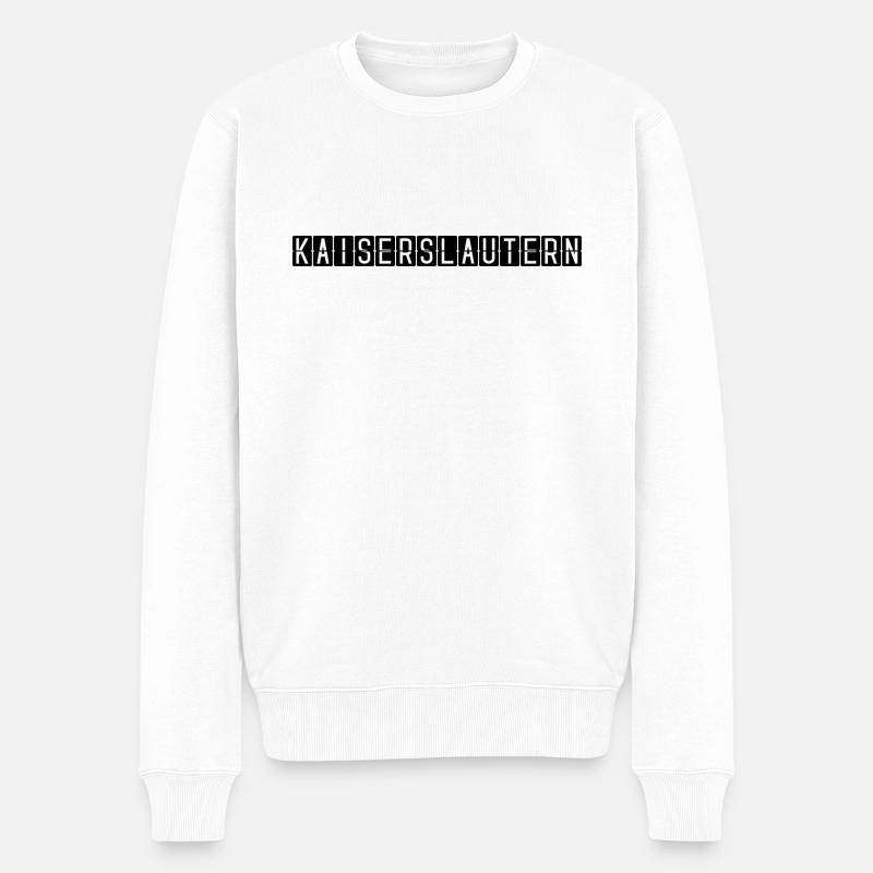 Kaiserslautern Flughafentafel - Männer Premium Bio Pullover - Weiß