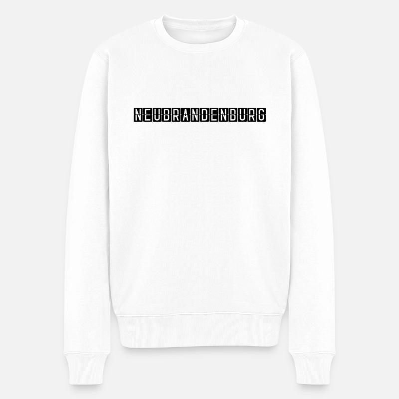 Neubrandenburg Flughafentafel - Männer Premium Bio Pullover - Weiß
