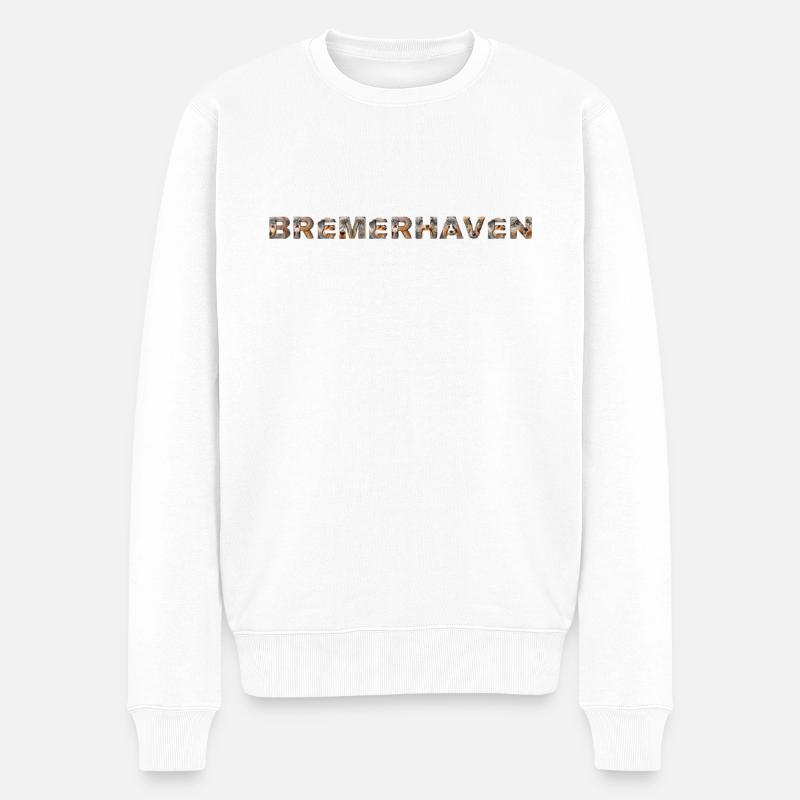 Bremerhaven Hund - Männer Premium Bio Pullover - Weiß