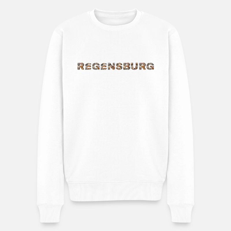 Regensburg Hund - Männer Premium Bio Pullover - Weiß
