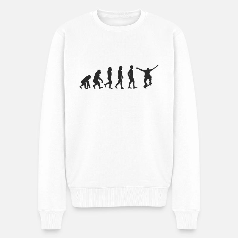 Evolution Skater - Pull Premium bio Homme - blanc