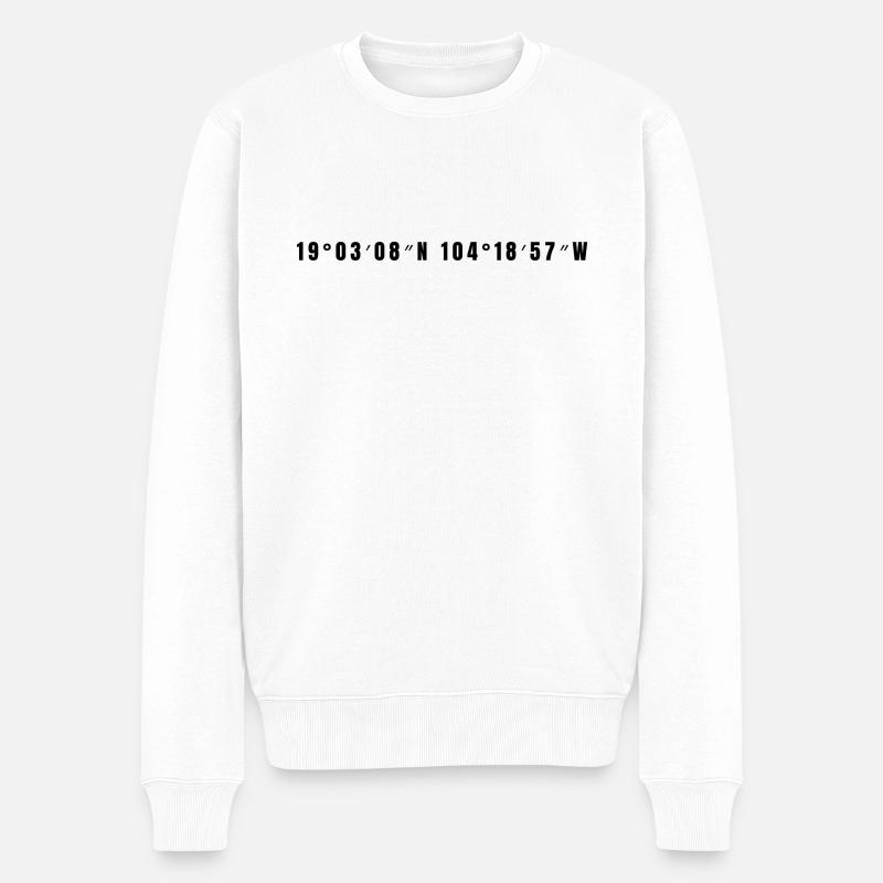 Manzanillo Mexiko - Männer Premium Bio Pullover - Weiß