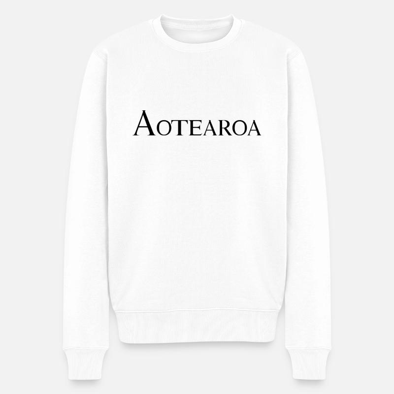 Aotearoa - Männer Premium Bio Pullover - Weiß