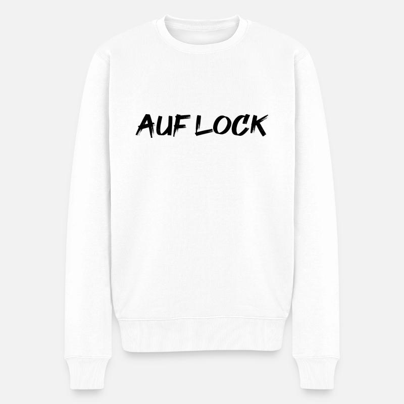Auf Lock - Jugendwort - Pull Premium bio Homme - blanc