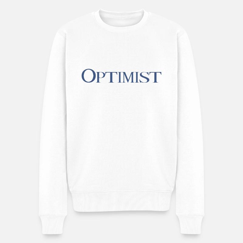 Optimist - Männer Premium Bio Pullover - Weiß