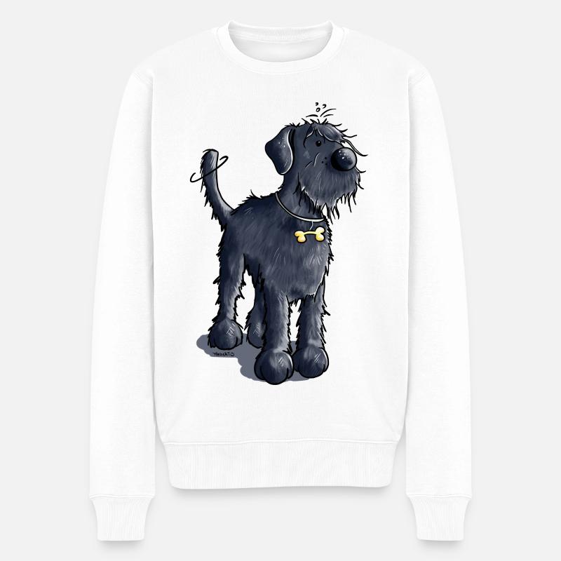 Schnauzer - Pull Premium bio Homme - blanc