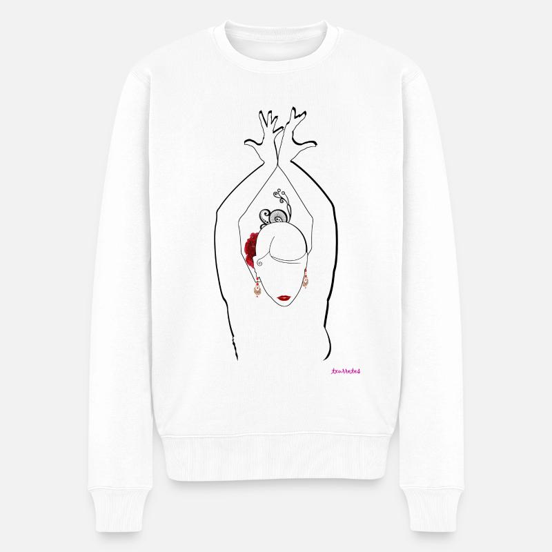 Flamenco - Pull Premium bio Homme - blanc