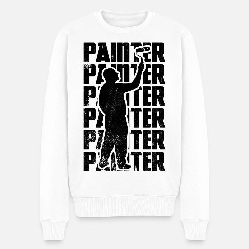 Lackierermeister - Männer Premium Bio Pullover - Weiß