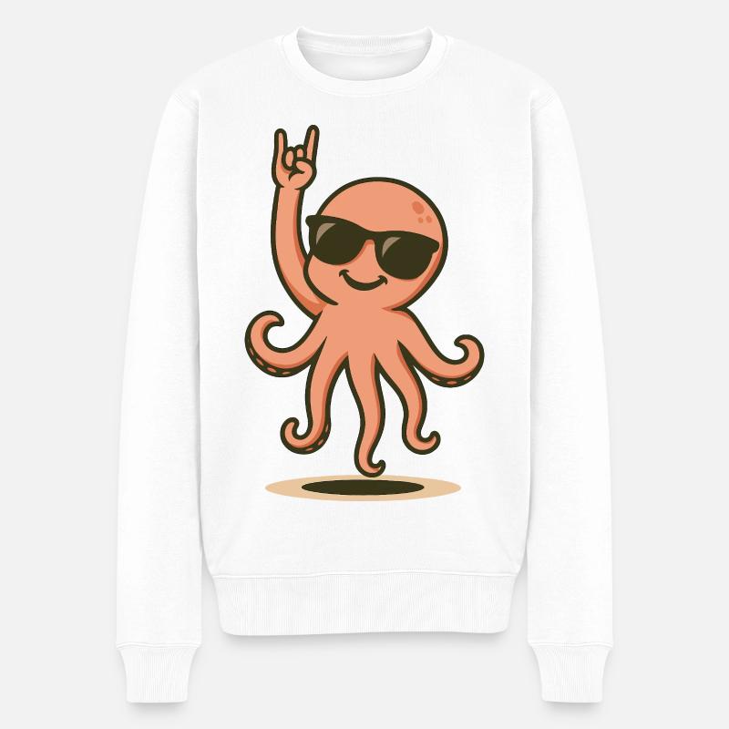 OctoRock Bébé - Pull Premium bio Homme - blanc
