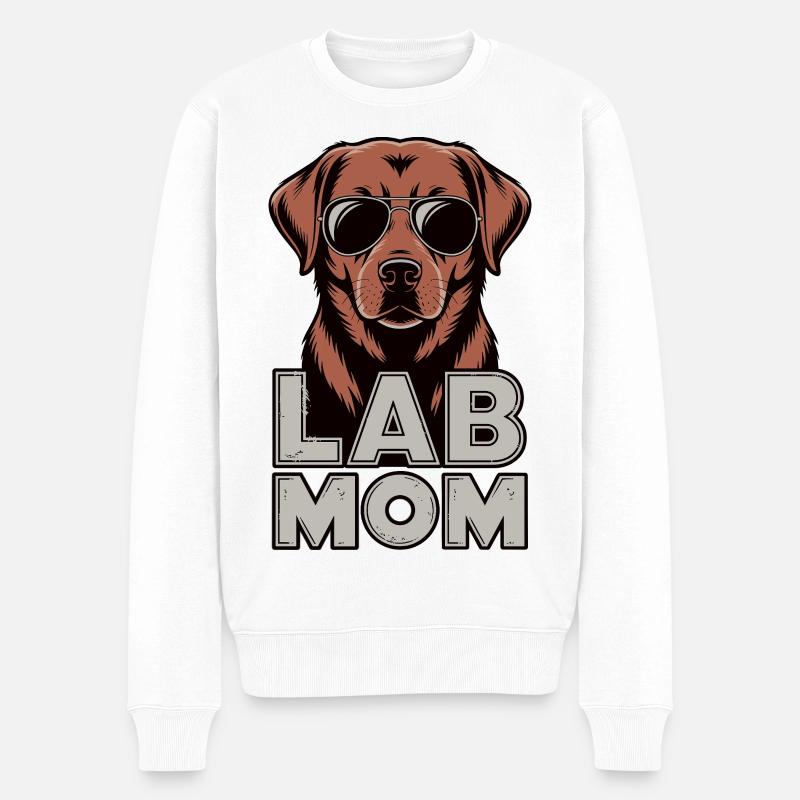 Fox red Labrador Mama Sonnenbrille - Männer Premium Bio Pullover - Weiß