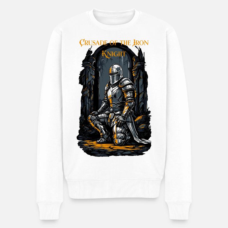 Eisernen Ritters - Männer Premium Bio Pullover - Weiß