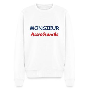 Monsieur Accrobranche - Pull Premium bio Homme - blanc - Devant - Thijin (182cm)
