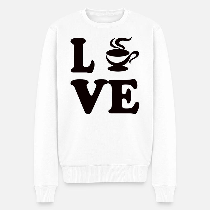 J’adore le café - Pull Premium bio Homme - blanc