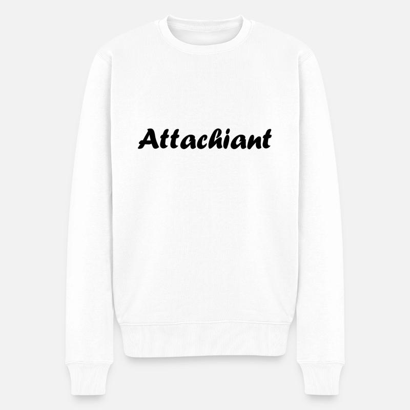 Attachiant - Pull Premium bio Homme - blanc