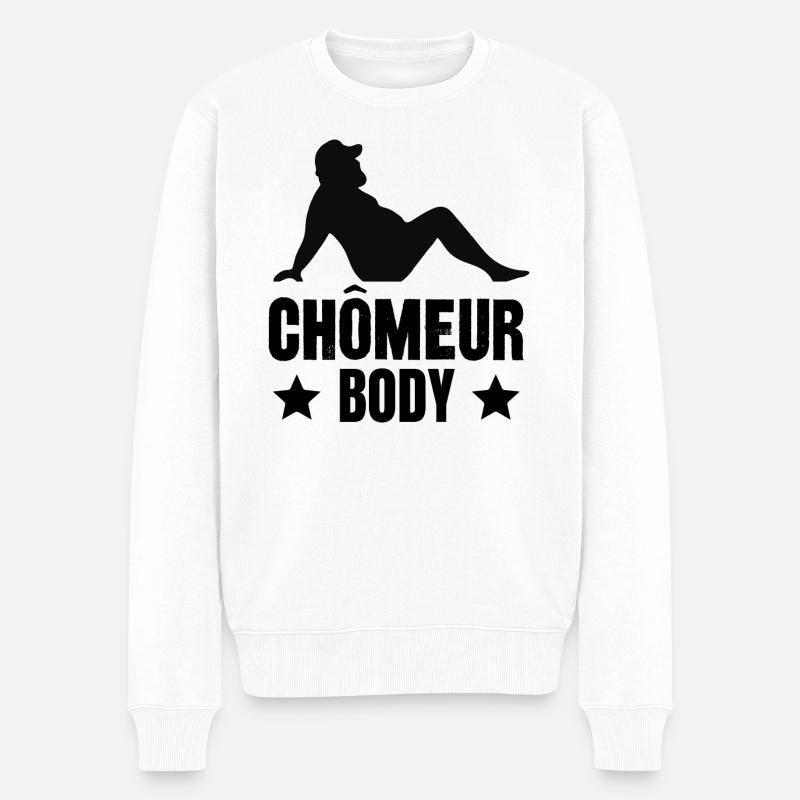 chômeur body - Pull Premium bio Homme - blanc