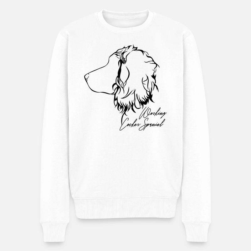 WORKING COCKER SPANIEL Profil Hunde Hund Wilsigns - Männer Premium Bio Pullover - Weiß