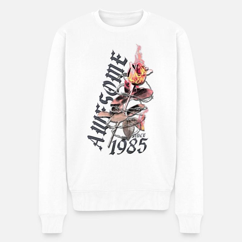 Großartig seit 1985 - Männer Premium Bio Pullover - Weiß