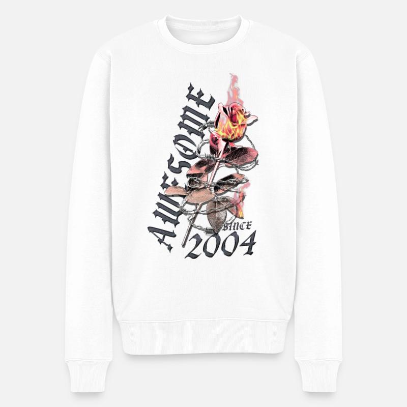 Großartig seit 2004 - Männer Premium Bio Pullover - Weiß