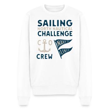 Sailing Blue - Pull Premium bio Homme - blanc - Devant - Thijin (182cm)