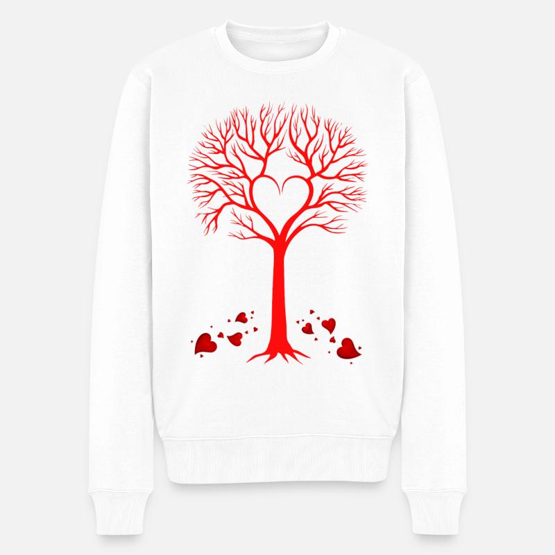 Arbre d’amour - Pull Premium bio Homme - blanc