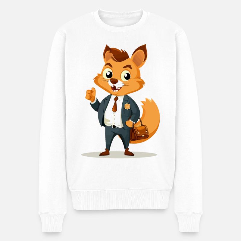Banquier Écureuil - Pull Premium bio Homme - blanc