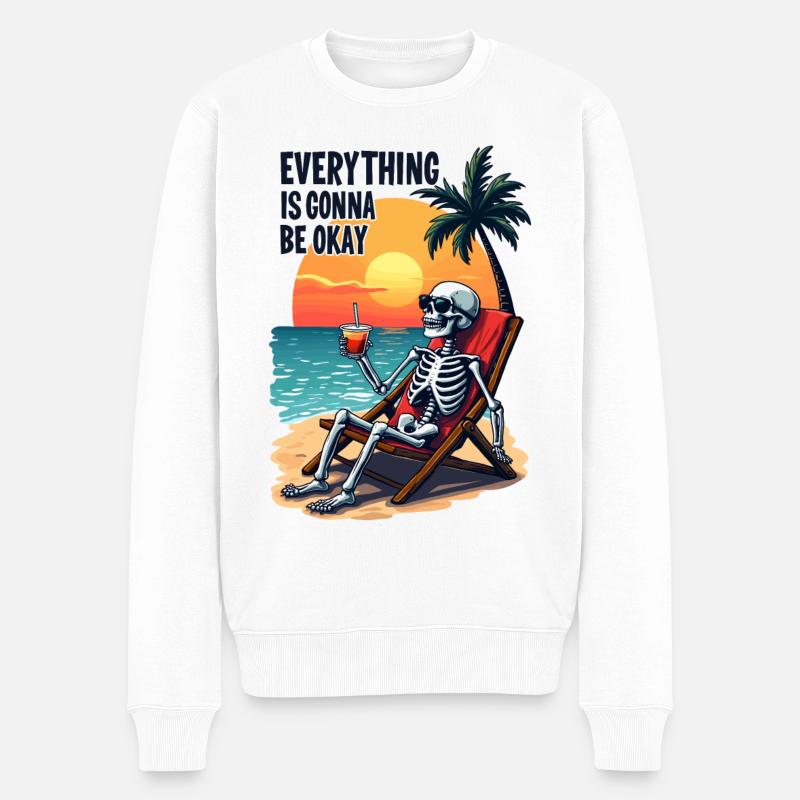 Tout va bien se passer - Pull Premium bio Homme - blanc