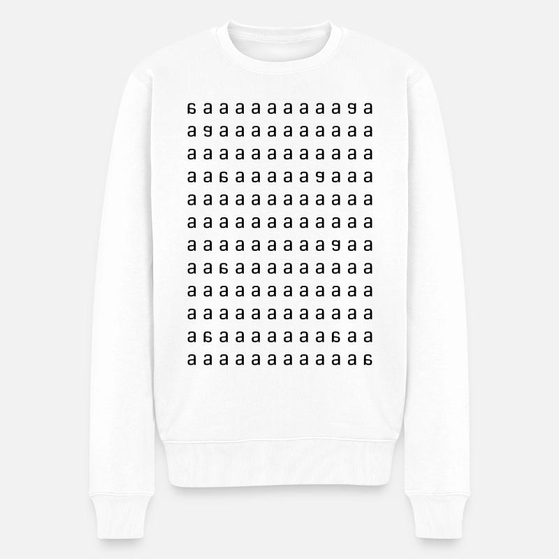 a a a a a a a a - Männer Premium Bio Pullover - Weiß