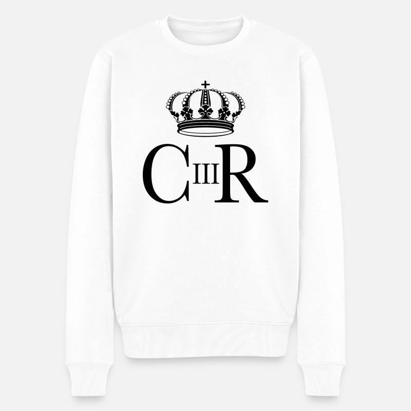 Le roi Charles III - Pull Premium bio Homme - blanc