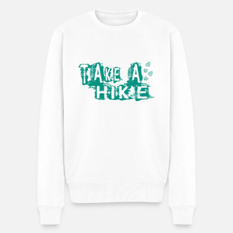 FAITES UNE RANDONNÉE - Pull Premium bio Homme - blanc