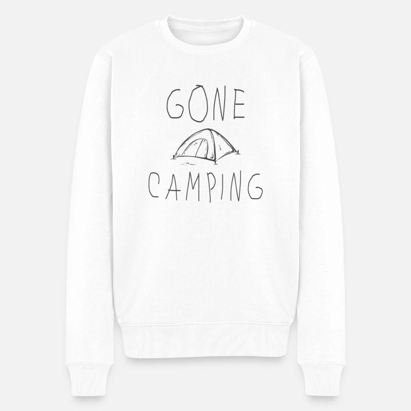 CAMPING DISPARU - Pull Premium bio Homme - blanc