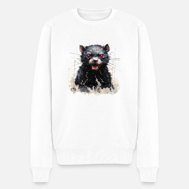 Diable de Tasmanie - Pull Premium bio Homme - blanc