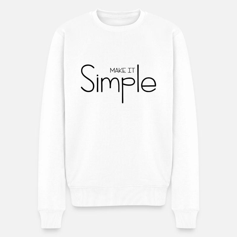 Make it Simple - Männer Premium Bio Pullover - Weiß