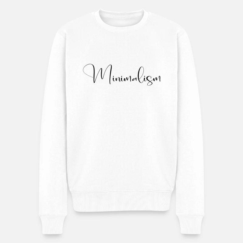 Minimalisme - Pull Premium bio Homme - blanc