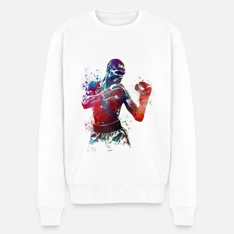 Sports de boxe #boxing - Pull Premium bio Homme - blanc