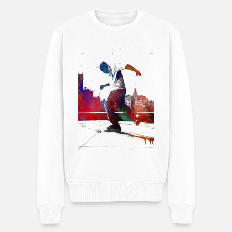 Breakdancer sportif - Pull Premium bio Homme - blanc