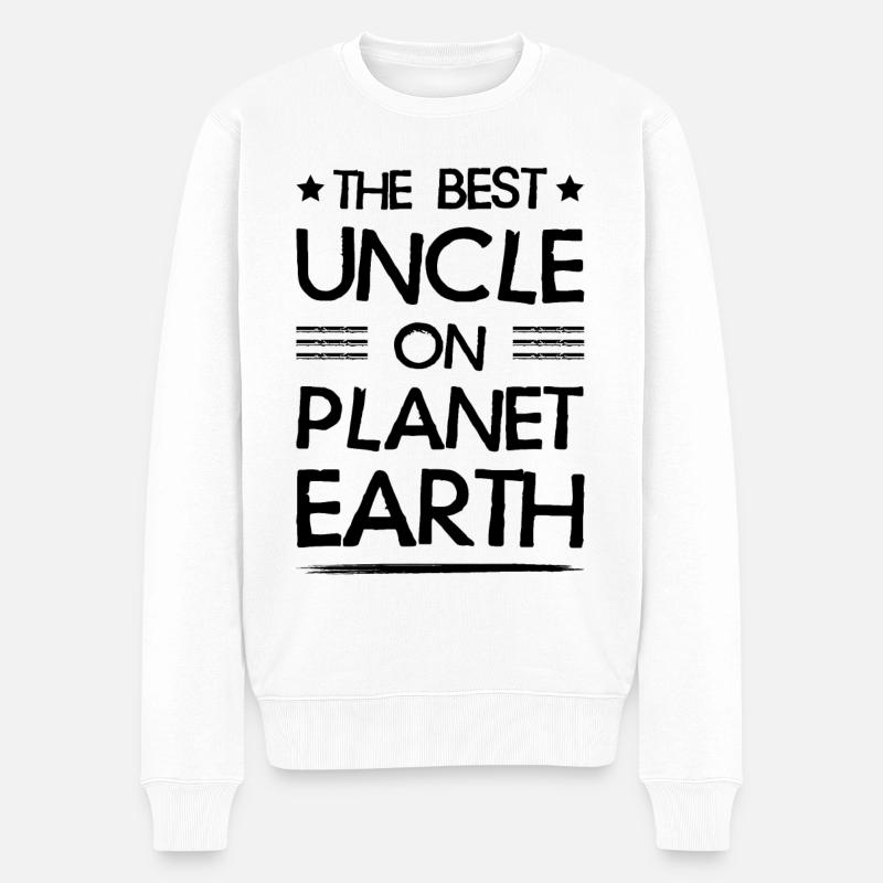 Bester Onkel Spruch - Männer Premium Bio Pullover - Weiß
