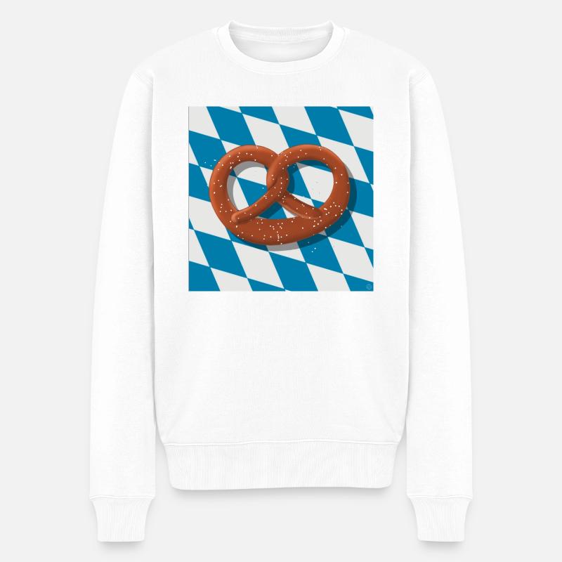 Bretzel bavarois - Pull Premium bio Homme - blanc