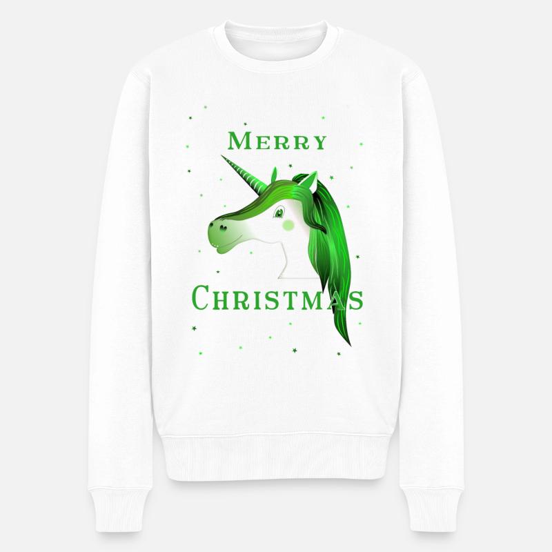 Merry Christmas - Männer Premium Bio Pullover - Weiß