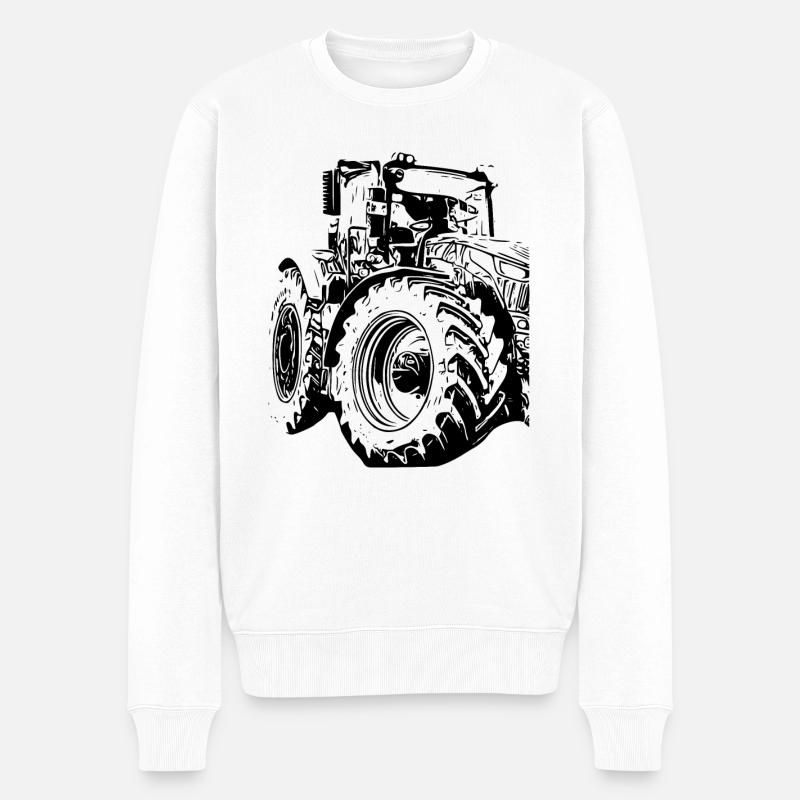 Tracteur - Pull Premium bio Homme - blanc