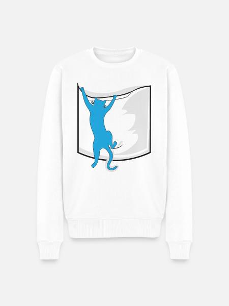 cat in your pocket - Men's Premium Organic Jumper - white