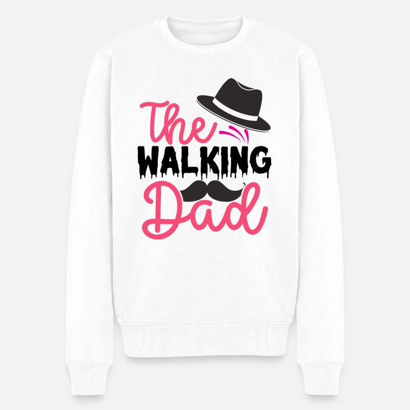The walking dad - Pull Premium bio Homme - blanc