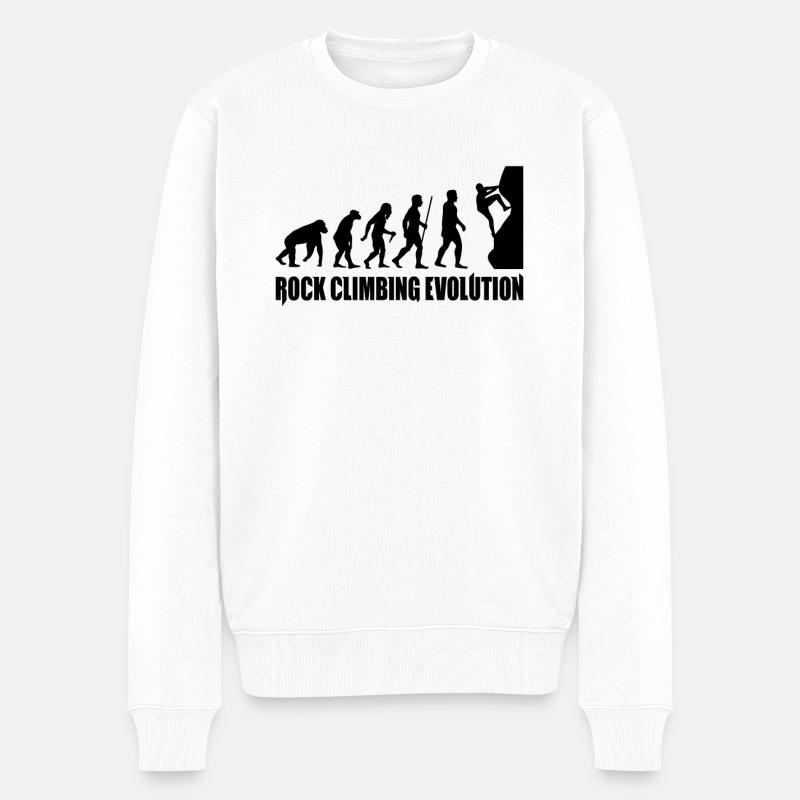 rock climbing evolution rock climbing climb - Men's Premium Organic Jumper - white