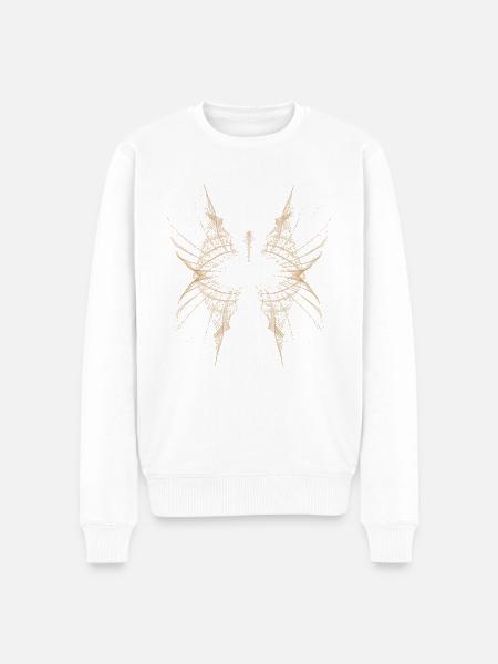 Conception de points abstraits - Pull Premium bio Homme - blanc