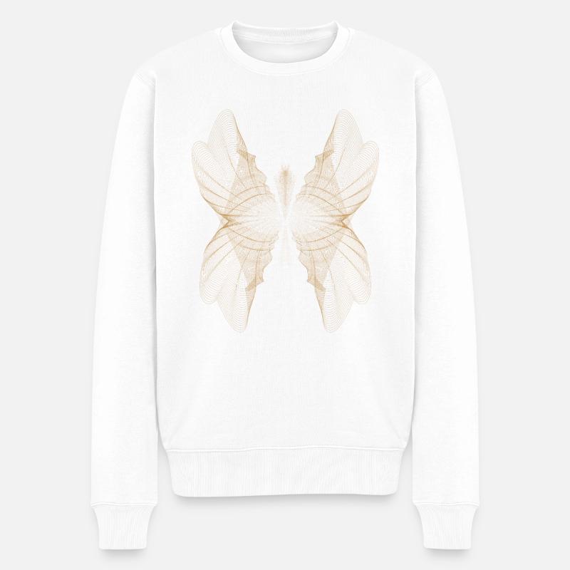 Conception de points abstraits - Pull Premium bio Homme - blanc