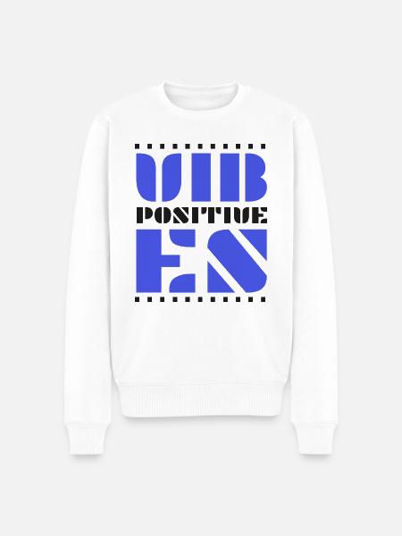 Positive Vibes - Men's Premium Organic Jumper - white